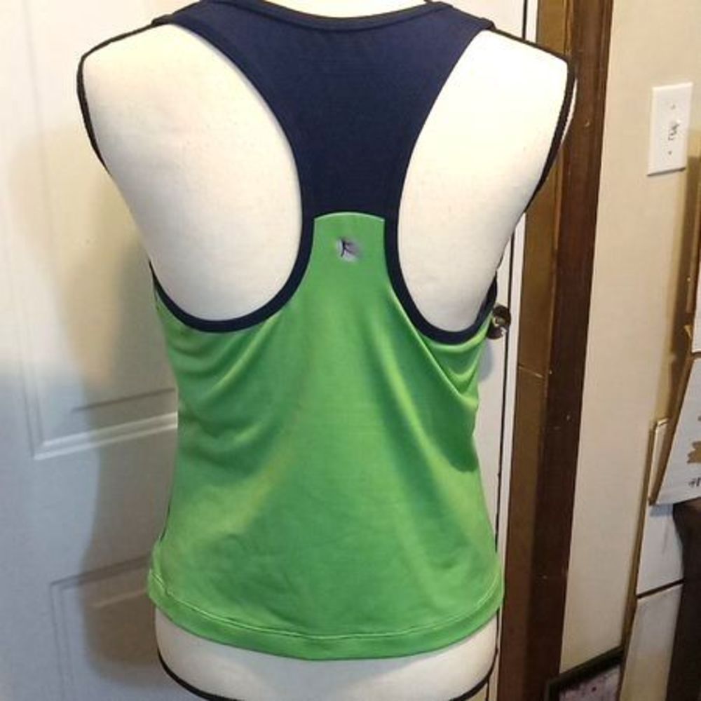 Danskin Neon Green and Black Fitness Top Women's Size Large - Picture 3 of 6